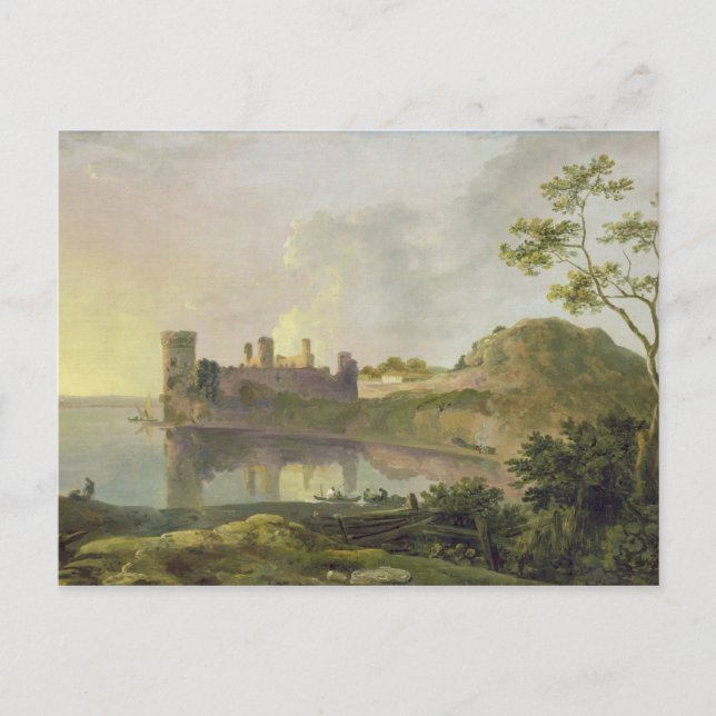 Sommer Abend (Burg Caernarvon) c.1764-65 (Öl) Postkarte (Vorderseite)