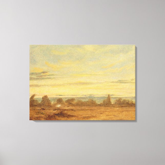 Sommer - Abend Landschaft (Öl auf Leinwand) Leinwanddruck (Vorderseite)