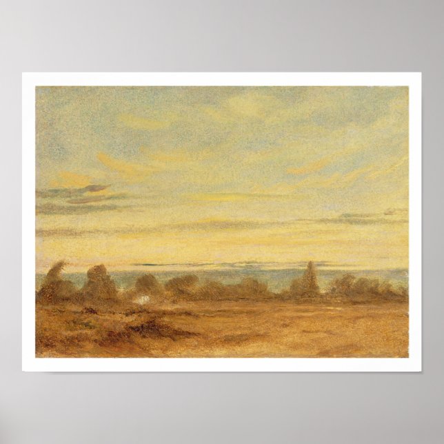 Sommer - Abend Landschaft (Öl auf Leinwand) Poster (Vorne)