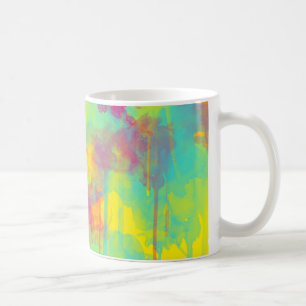 Sommer abstrakter Spaß Wasserfarbe Spritzer Kaffeetasse
