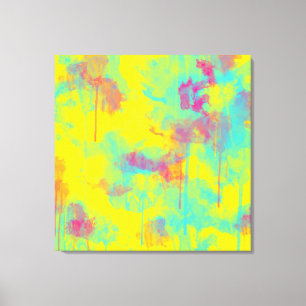 Sommer abstrakter Spaß Wasserfarbe Spritzer Leinwanddruck