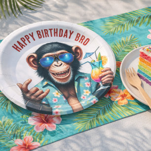 Sommer Affe Alles Gute zum Geburtstag Bruder Somme Pappteller