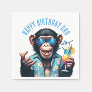 Sommer Affe Alles Gute zum Geburtstag Bruder Somme Serviette
