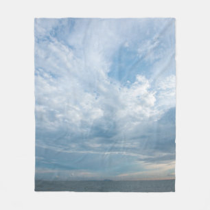 Sommer am Strand mit Sonnenuntergangshimmel. Kopie Fleecedecke