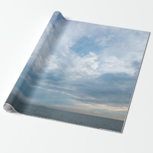 Sommer am Strand mit Sonnenuntergangshimmel. Kopie Geschenkpapier