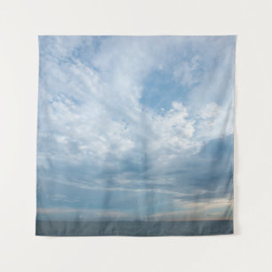 Sommer am Strand mit Sonnenuntergangshimmel. Kopie Wandteppich