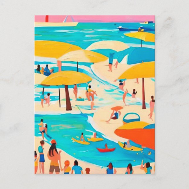 Sommer am Strand Postkarte (Vorderseite)