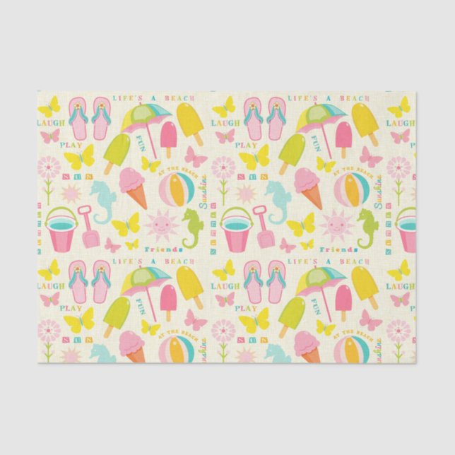Sommer am Strand Seidenpapier (Vorderseite)