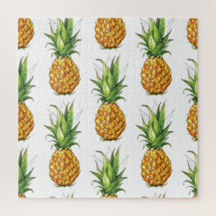 Sommer Ananas Muster, nahtlos Design. Puzzle