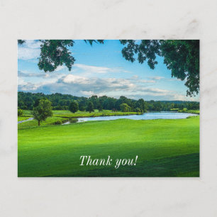 Sommer auf dem Golfplatz Danke Postkarte