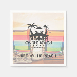 Sommer auf dem Strand   personalisiert Serviette