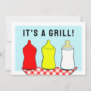 Sommer Baby Shower BBQ Einladung
