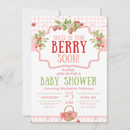Sommer-Baby-Shower-Einladung Erdbeere Einladung