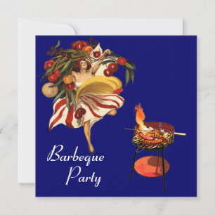 SOMMER-BARBECUE-PARTY-TANZ, ITALIENISCHE KÜCHE EINLADUNG