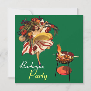 SOMMER-BARBECUE-PARTY-TANZ, ITALIENISCHE KÜCHE EINLADUNG