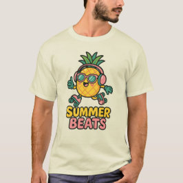 Sommer Beats – Süße Ananas mit Kopfhörern T-Shirt