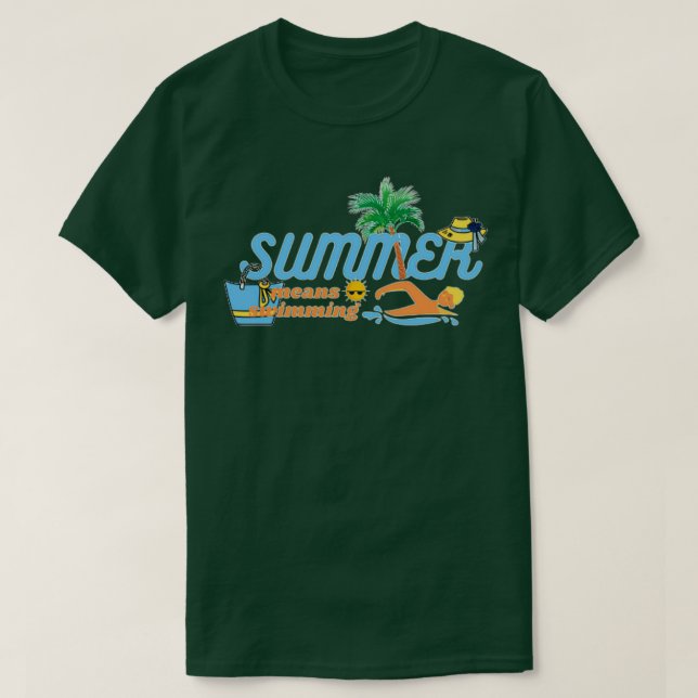 Sommer bedeutet Swiming 6 T-Shirt (Design vorne)