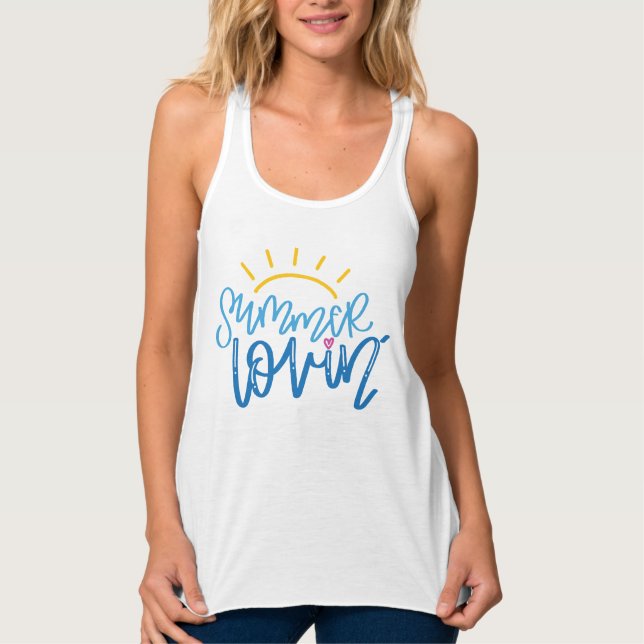 Sommer-Behälter - Ferien-Trägershirt - Tank Top (Vorderseite)