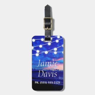 Sommer beleuchtet tropischen Strand Gepäckanhänger