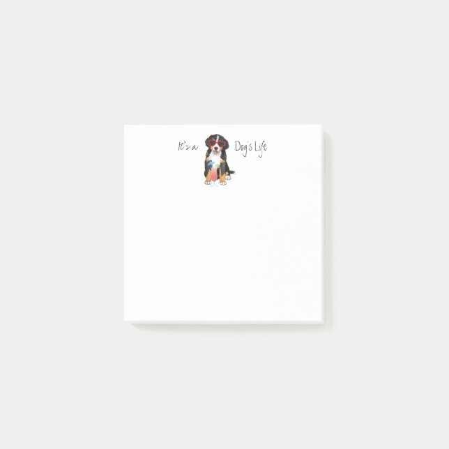 Sommer Bernese Gebirgshund Post-it Klebezettel (Vorderseite)