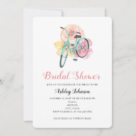 Sommer Blume Braudusche Einladung. Fahrrad Einladung