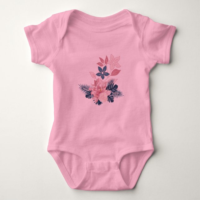 Sommer-Blume Frauenkleidung Baby Strampler (Vorderseite)