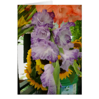 Sommer-Blumen auf Bauernhofstand