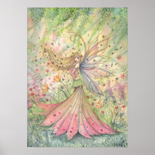 Sommer-Blumen-Feengemäldeposter Poster