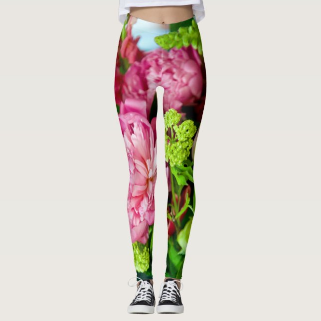 Sommer-Blumen Leggings (Vorderseite)