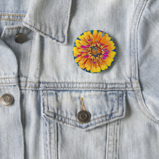 Sommer-Blumen-Pop Button