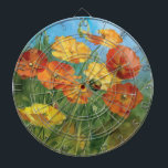 Sommer-Blumenfeld Dartscheibe<br><div class="desc">© Danhui NaI/wildes Apple.  Ein Feld der orange und gelben Blumen und des hohen Grases. Der warme Sommerhimmel kann auf dem Bild gesehen werden.</div>