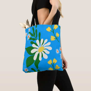 Sommer-Blumenstrauß auf Blau