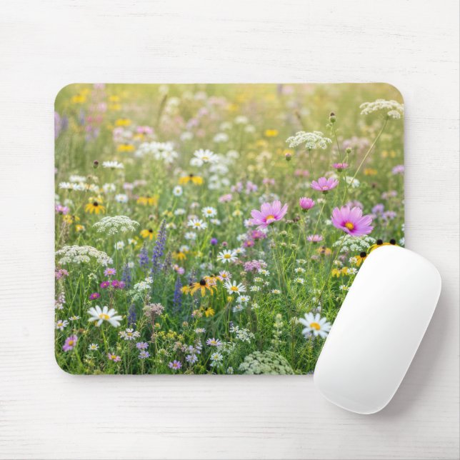 Sommer-Blumenwiese Mousepad (Mit Mouse)