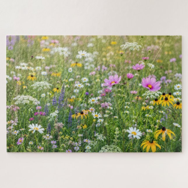 Sommer-Blumenwiese Puzzle (Horizontal)