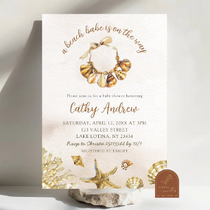 Sommer Boho Strand Babe Baby Shower Einladung