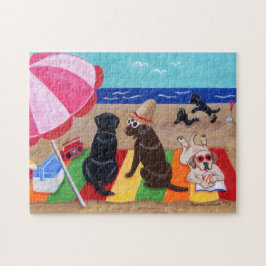 Sommer-Brise Labradors Malerei Puzzle
