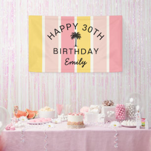 Sommer Cabana Stripes Küste 30. Geburtstag Banner