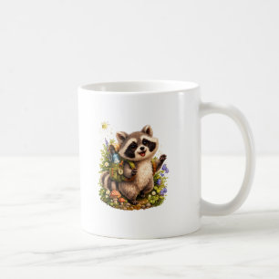 Sommer-Camping-Waschbär-Tasse – Süße Wald-Explorat Kaffeetasse