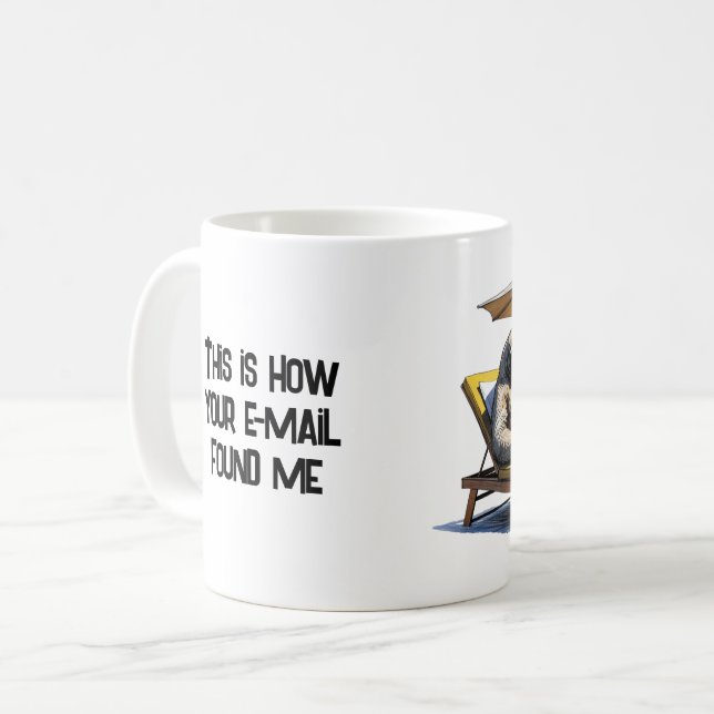 Sommer-Chill-Vibes Faultier Kaffeetasse (Vorderseite Links)