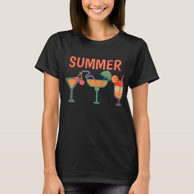 Sommer Cocktails T-Shirt (Vorderseite)