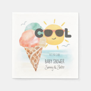 Sommer Cool Tropical Beach Ice Cream Baby Dusche Serviette