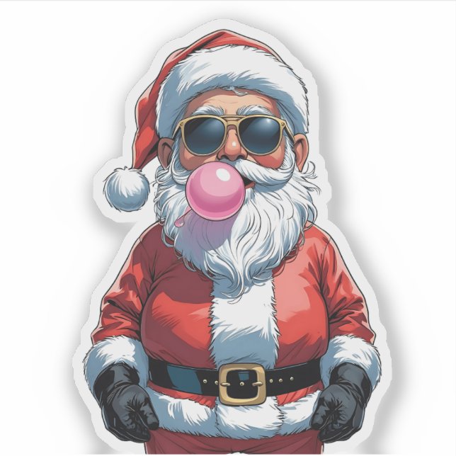 Sommer - Coole Weihnachten Aufkleber (Vorderseite)