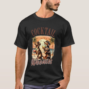 Sommer-Dachshund-Wiener-Trinken-Cocktail-Cocktail T-Shirt