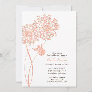 Sommer Dahlias Dusche/Party Einladung