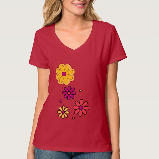 Sommer Daisy Floral Women's T-Shirt (Vorderseite)
