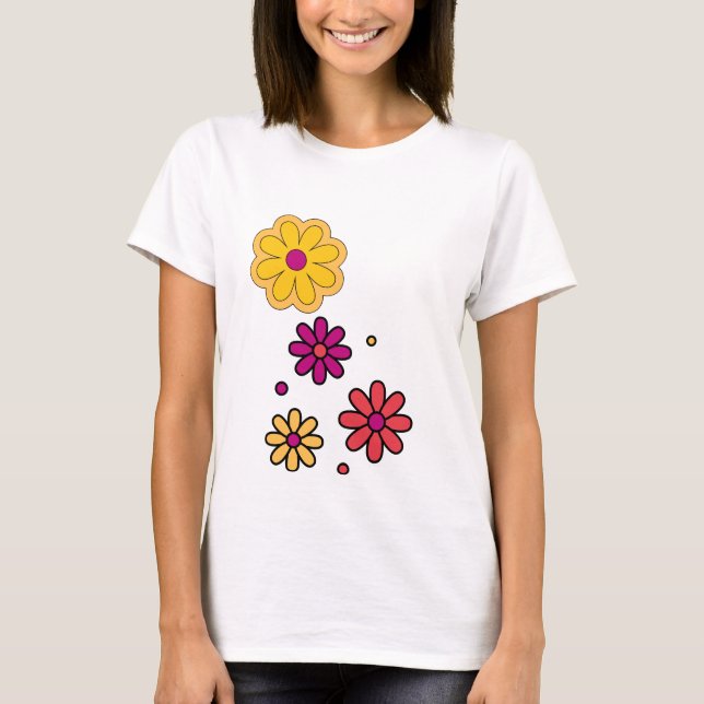 Sommer Daisy Floral Women's T-Shirt (Vorderseite)