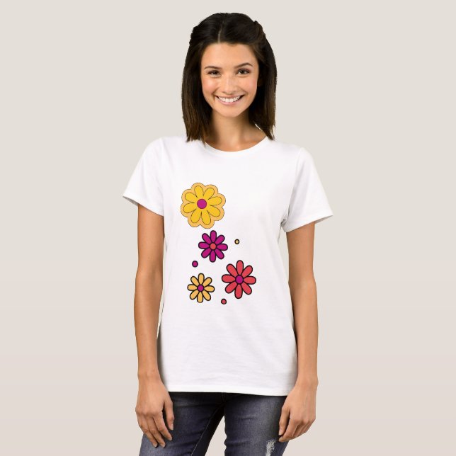Sommer Daisy Floral Women's T-Shirt (Vorne ganz)