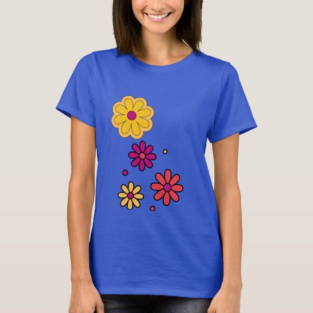 Sommer Daisy Floral Women's T-Shirt (Vorderseite)
