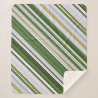 Sommer Daisy Weiß und Grün Streifen Sherpadecke