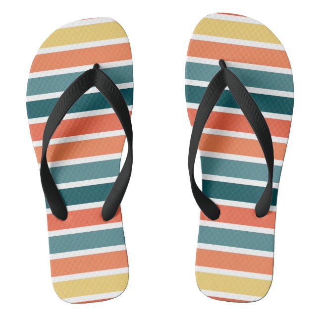 Sommer der 77 Streifen Flip Flops (Fußbett)
